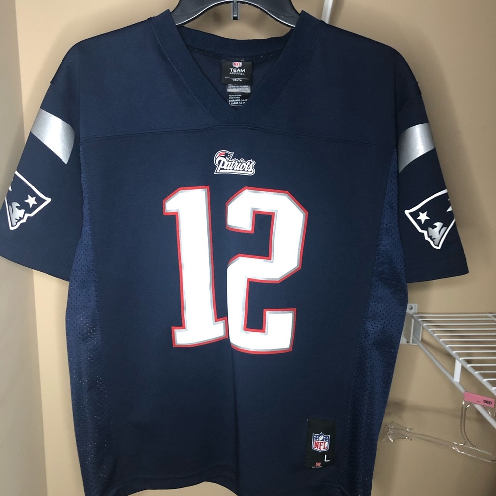 Tom brady Patriots nfl apparel jersey youth L14-16
